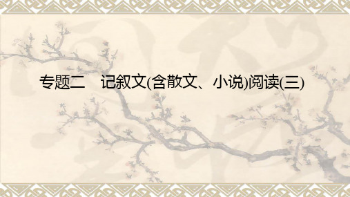 专题二 记叙文(含散文、小说)阅读(三) 中考语文一轮复习