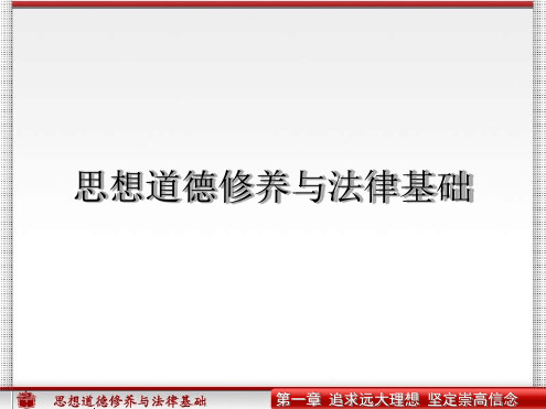 2016年思修课件 第一章 追求远大理想 坚定崇高信念资料