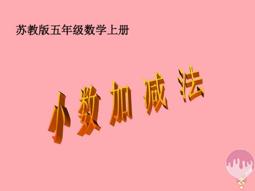 五年级数学上册 4.3 小数加、减法的练习教案1 苏教版