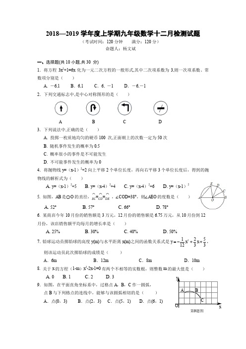 2018年七一12月考试卷
