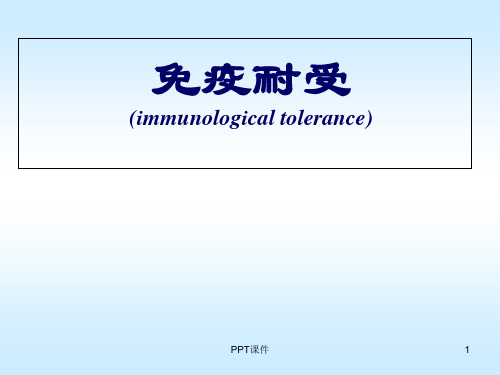 免疫学免疫耐受  ppt课件