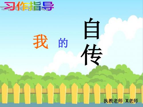 《我的自传》作文指导课件