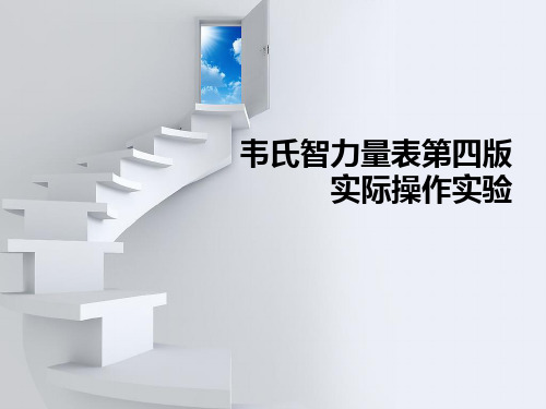 韦氏儿童智力量表第四版使用演示