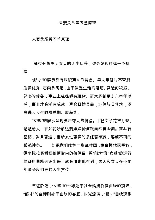 夫妻关系剪刀差原理