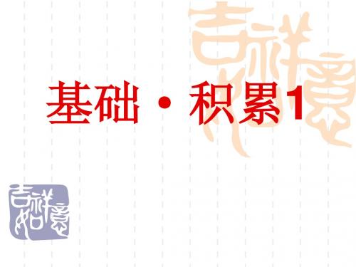 中考语文七大基础考点精练ppt