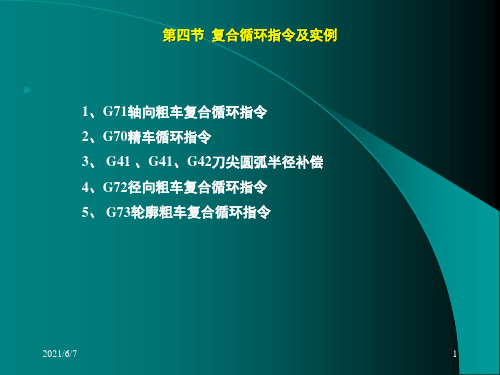 数控车编程与操作G71G72G73G70XPPT课件
