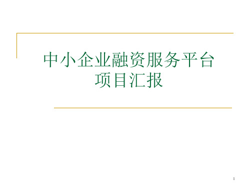 融资服务平台项目PPT幻灯片课件