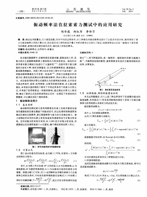 振动频率法在拉索索力测试中的应用研究