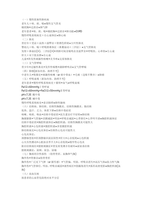 (精简版)病历分析答题公式---快速写出诊断