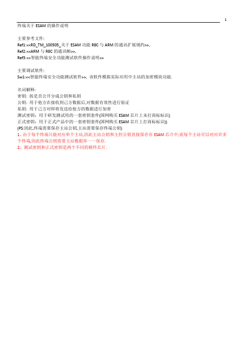 ESAM操作过程