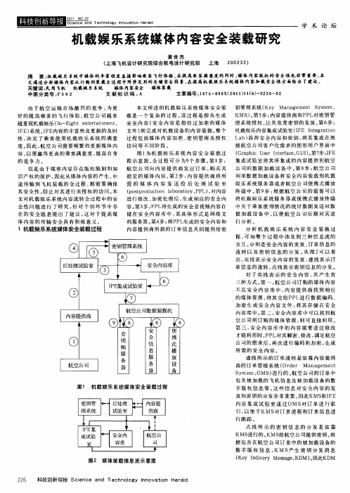 机载娱乐系统媒体内容安全装载研究