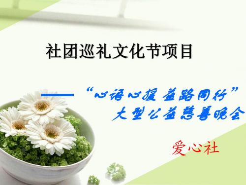慈善晚会ppt