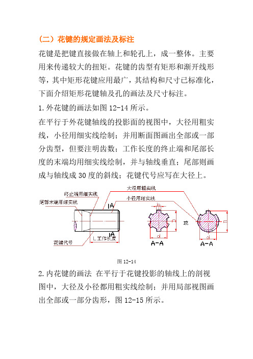 花键的画法与标注