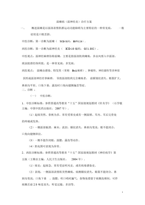 中医诊疗规范