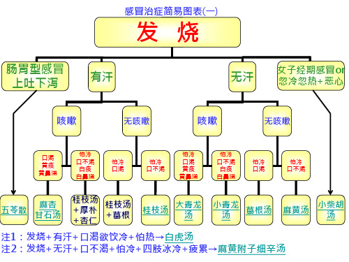 倪海厦经方治感冒简易图表