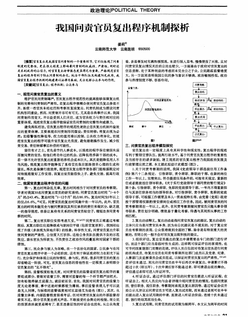 我国问责官员复出程序机制探析