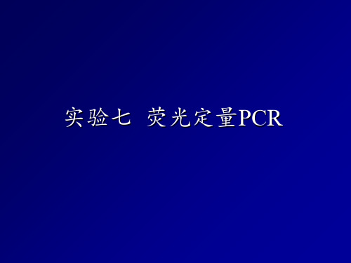 (完整)PPT荧光定量PCR精品PPT资料精品PPT资料
