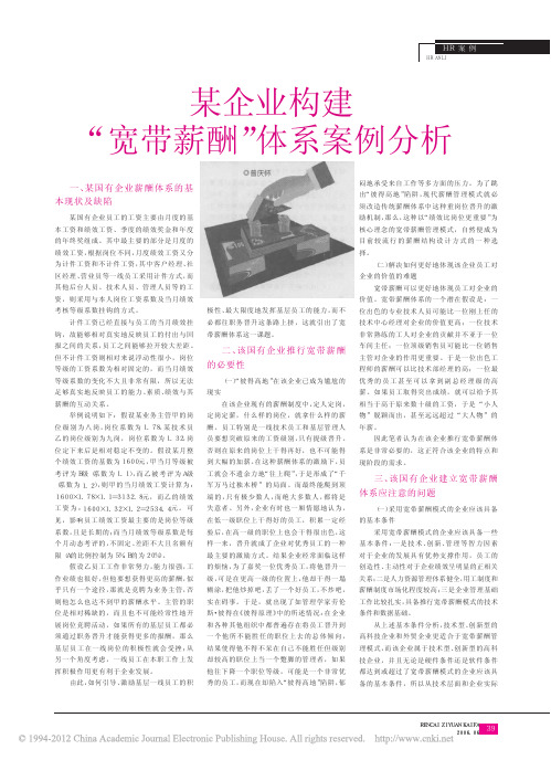 某企业构建_宽带薪酬_体系案例分析