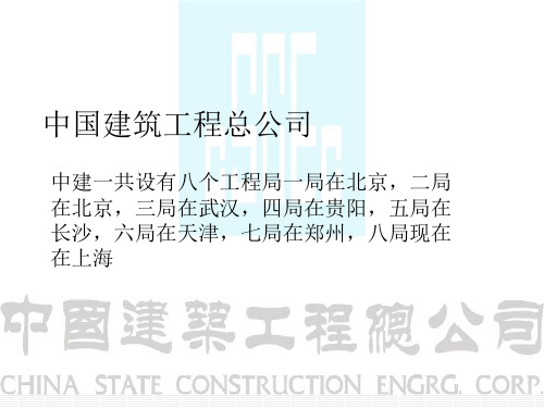 中建一局至八局简介