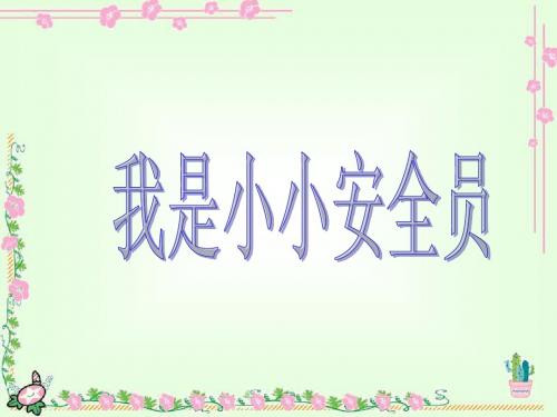 小学品德与社会五年级上册《1我是小小安全员》PPT课件