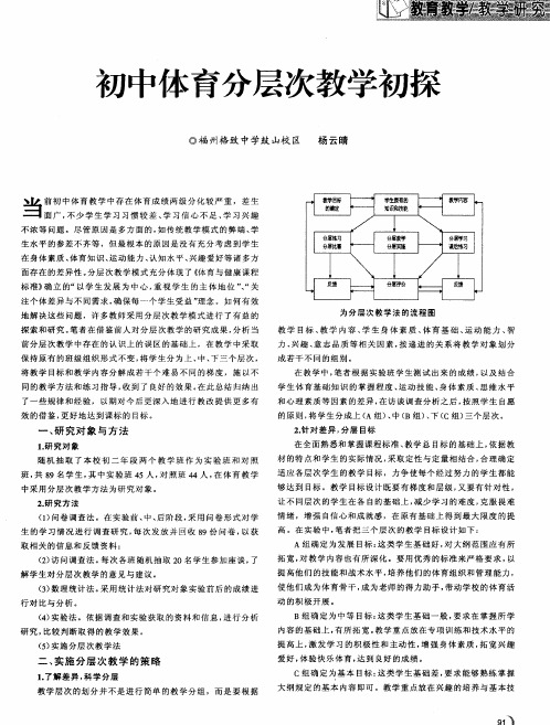 初中体育分层次教学初探