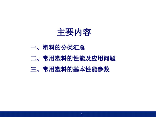 塑料性能和常见问题
