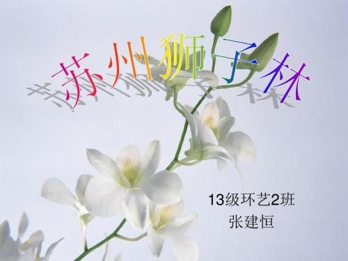 苏州狮子园PPT