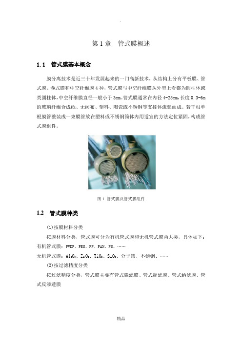 第1章  管式膜概述