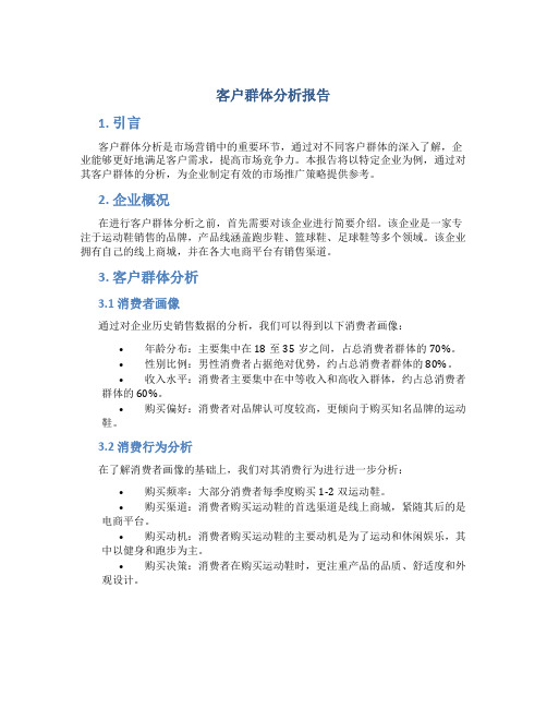 客户群体分析报告