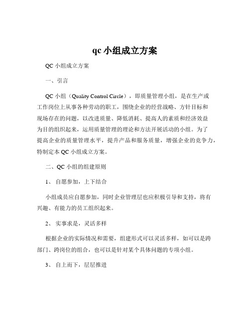 qc小组成立方案