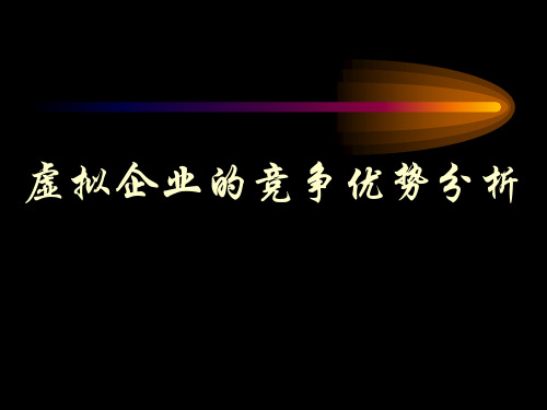 虚拟企业竞争优势分析
