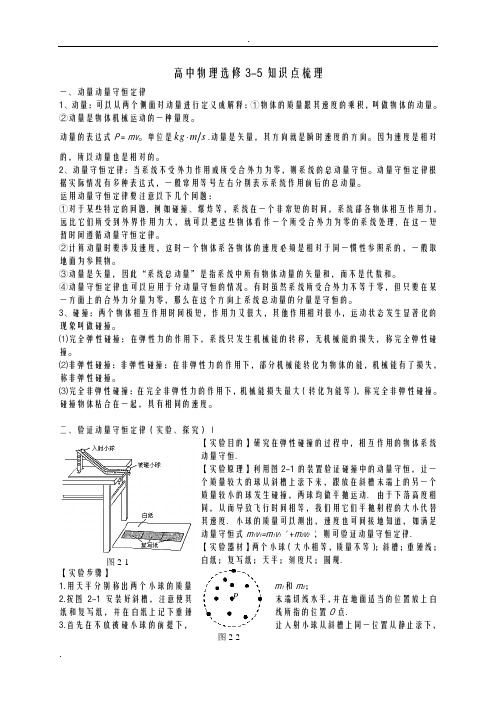 高中物理选修3-5知识点梳理