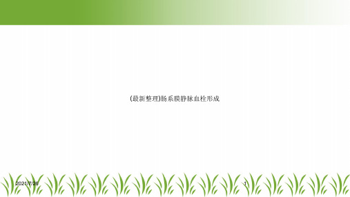 (最新整理)肠系膜静脉血栓形成