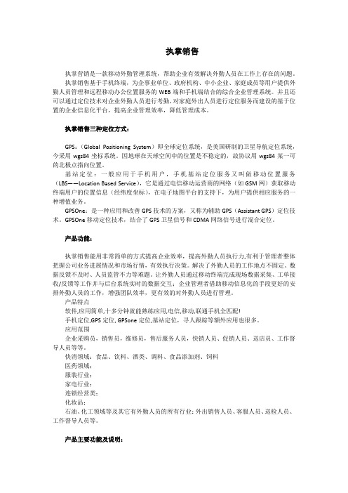 执掌销售是做什么的