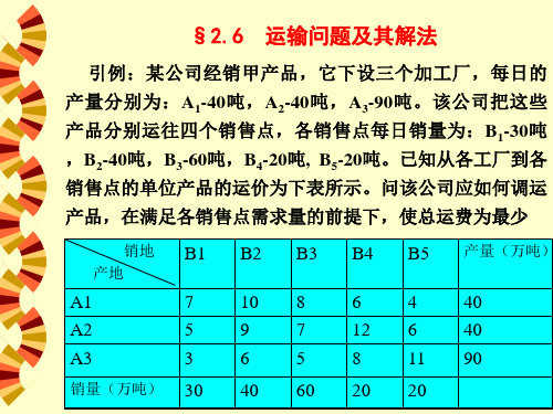 3. 运筹学运输问题