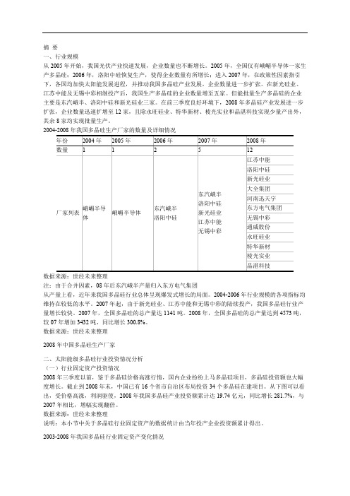 中国多晶硅行业风险分析报告