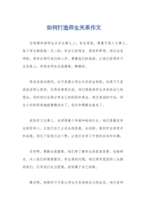 如何打造师生关系作文