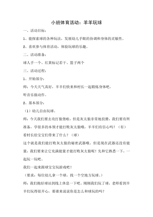 小班一物多玩球