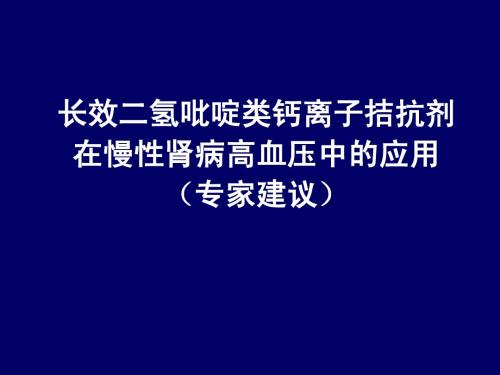 CCB-肾脏病高血压