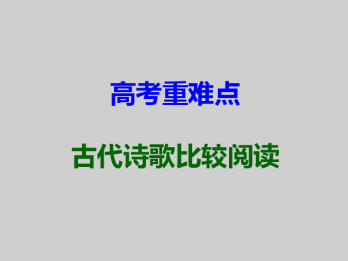 诗歌鉴赏：比较阅读(高实用性课件)