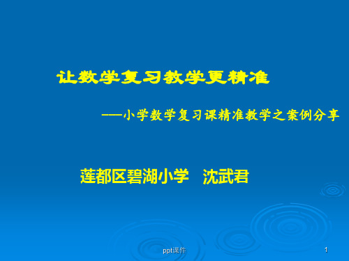 复习课精准教学例谈  ppt课件