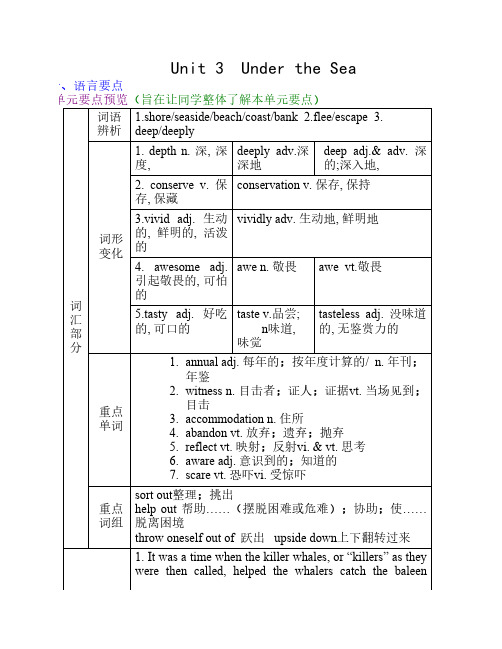 高中英语选修七第三单元导学案