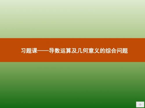 高中数学人教A版选修1-1课件：3-2习题课 导数运算及几何意义的综合问题