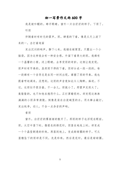 初一写景作文雨600字