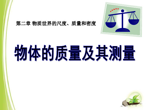 《物体的质量及其测量》物质世界的尺度、质量和密度PPT教材课件