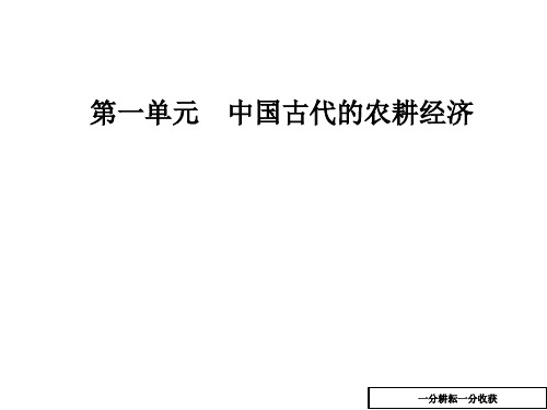 高中历史高一必修二岳麓版课件：第一单元第5课农耕时代的商业与城市
