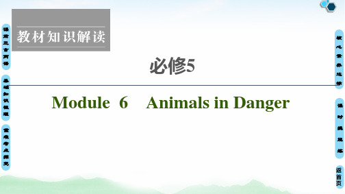 2021版高考英语一轮复习课件：必修5 Module 6 Animals in Danger