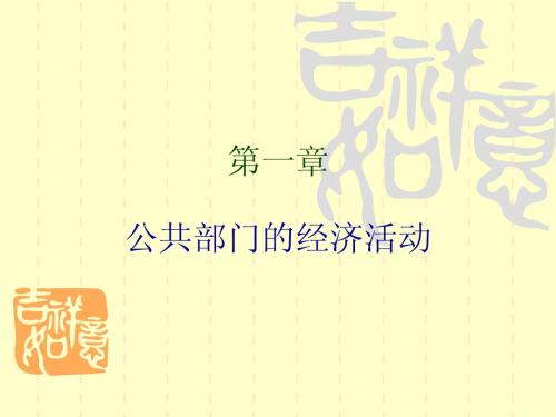 公共部门的经济活动