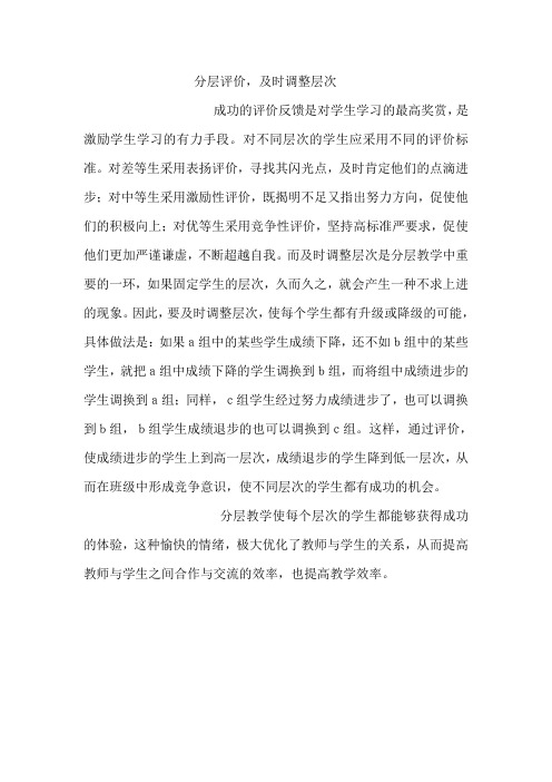分层评价