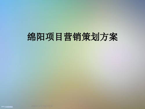绵阳项目营销策划方案